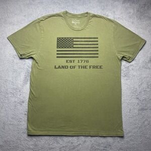 General Standard Mens Tshirt Size XL Green Made In USA Land Of The Free 1776